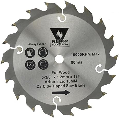 Domeiki Table Saw Blades for Wood Carbide Tipped 5-3/8" inch x 18 Teeth