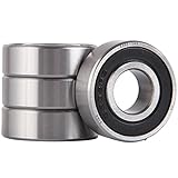 XiKe 4 Pack 6202-2RS Bearings 15x35x11mm, Stable Performance and Cost-Effective, Double Seal and Pre-Lubricated, Deep Groove Ball Bearings.