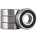 XiKe 4 Pack 6202-2RS Bearings 15x35x11mm, Stable Performance and Cost-Effective, Double Seal and Pre-Lubricated, Deep Groove Ball Bearings.
