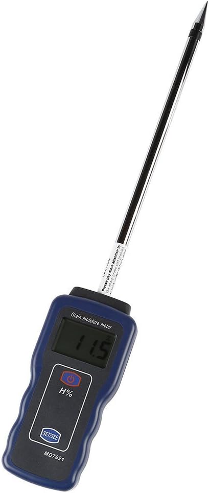 Shengjuanfeng Grain Moisture Meter LCD Display Digital Grain Moisture Tester Contains Wheat Corn Rice Humidity Tools ATC Backlight MD7821 MD7822 (Style : MD7821)