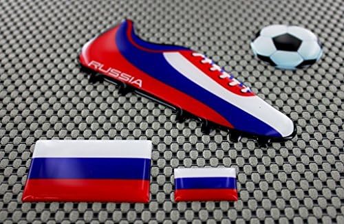 Russia EURO Cup Football Soccer Shoe 3d Decal Sticker Set