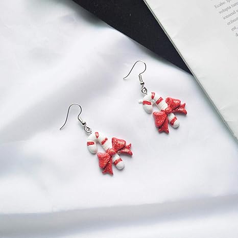 Regali Di Natale Per Donne.Escyq Orecchini Di Natale Donne Onorevoli Fascino Moda Natale Bow Stampelle Orecchini Eleganti Orecchini Incantevole Regali Di Natale Per Le Donne Regalo Di Compleanno Amazon It Sport E Tempo Libero