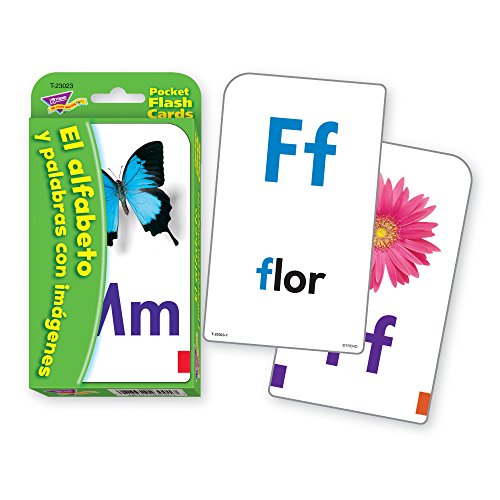 Spanish Alphabet & Picture Words Pocket Flash Cards