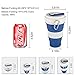 CREATELIFE Collapsible Travel Cup - Multifunctional Silicone Folding Camping Cup Sport Bottle with Lids - Expandable Scald-Proof Drinking Cup - BPA Free, Portable Bottle (Blue)