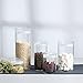 Zens Glass Storage Container with Lids, 37oz Clear Food Storage Jars Canisters with Airtight for Kitchen Pantry Cereal Coffee Beans, Cookies.1100ML