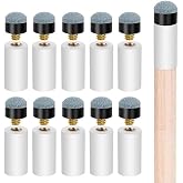 QEEGO 10 Sets Billiard Cues Tips Replacement with White Pool Cue Stick Ferrules, Billiard cues Tips, Screw On Pool Cue Tips Pool cue Tips Replacement kit, 12mm/13mm (Blue)