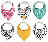 Baby Bandana Drool Bibs for Boys & Girls 6 Pack 