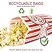 1 oz Paper Popcorn Bags Bulk (500 Pack) Small Red & White Pop-corn Bag Disposable for Carnival Themed Party, Movie Night, Halloween, Popcorn Machine Accessories & Supplies, Individual Servings