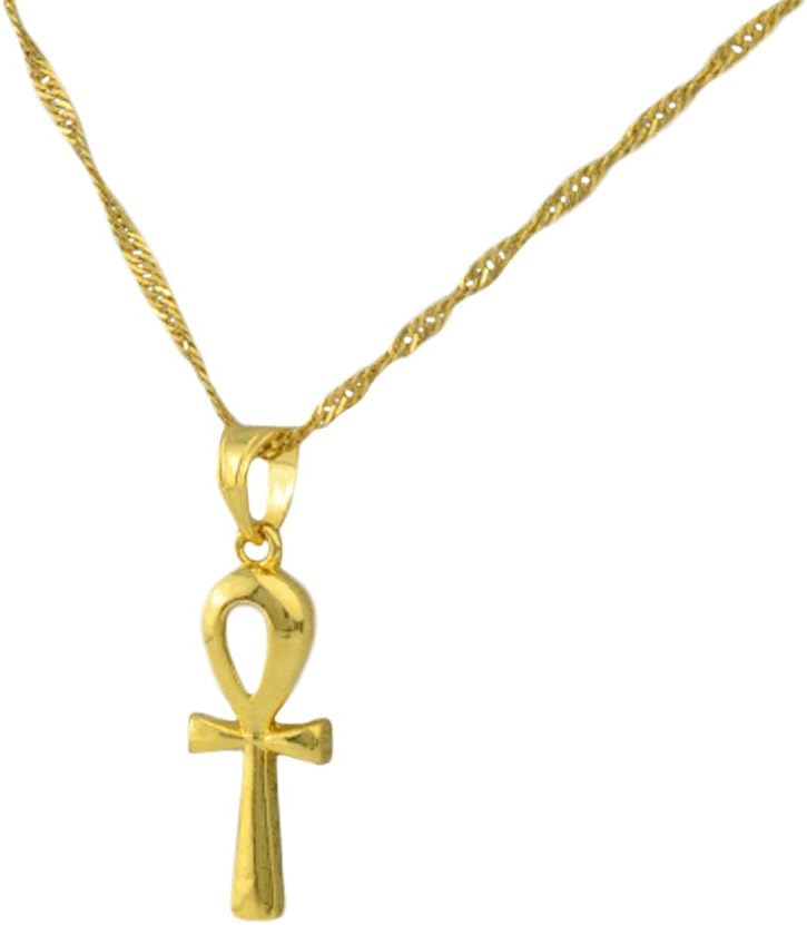 MESE London Egyptian Ankh Necklace 18ct Gold Plated 'The Reborn' - Elegant Gift Box