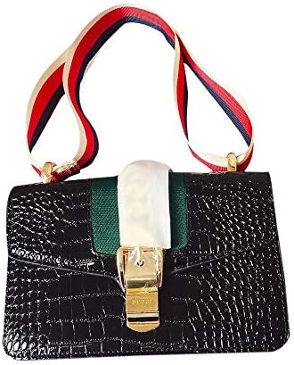 Womens Sylvie Small Crocodile Leathe Shoulder Bags GG Bag