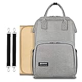 Diaper Bag Backpack Baby Bag - MOSPRO Multi Function Large Capacity Waterproof Travel Backpack with Stroller Straps for Baby Care, Stylish and Durable, Perfect Baby Shower Gifts