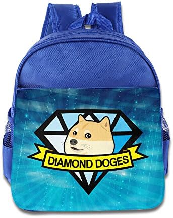 ELF STORY - Diamond Doges-emoji Doge Little Kid Baby Boys Girls Toddler School Backpack RoyalBlue