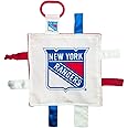 The Learning Lovey New York Rangers Baby Tag Toy - NHL Hockey Baby Sensory Crinkle Toys - Soft & Safe - Ideal Baby Stroller Toy - BPA Free w/Stroller Clip (8" x 8" Tag Toy)…