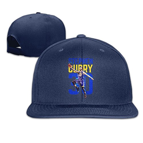 Male/Female Steph Curry Cotton Flat Snapback Baseball Caps Adjustable Mesh Hat Baseball Hats Navy One Size Fits Most