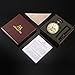 ManChDa Bronze Roman Numerals Mechanical Pocket Watch Open Face with Chain Men 24-Hour Moon Sun + Box