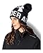Under Armour Women's Graphic Pom Pom Beanie, Black (001)/White, One Size Fits All