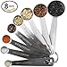 CJHFAMILY Set of 10 Stainless Steel Measuring Spoons