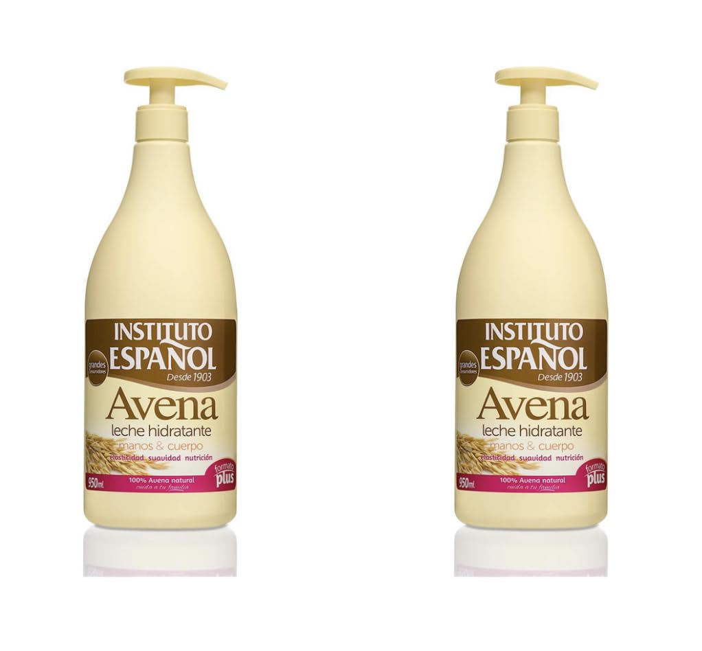 Spanish Oatmeal Moisturizing Lotion- Set of 2- Avena Leche Hidratante Moisturising Creams-Oatmeal Moisturizing Lotion-950 ml