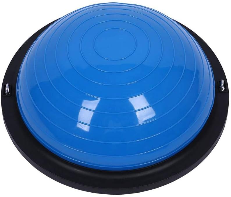 Auveach Balance Ball Trainer 46cm with Resistance Bands and Foot Pump Thickened Yoga Exercise Ball for Pilates Fitness Home Training for Women Teenager Blue