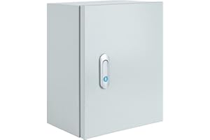 JINDOUZI Steel Electrical Junction Box, Indoor&Outdoor Electrical Enclosure Box, Wall Mounted Waterproof&Dustproof Metal Box, Universal Electric Equipment Enclosure Box with Safety Locks and Mounting Plates