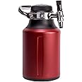 GrowlerWerks uKeg Go Carbonated Growler Beer Gift and Craft Beverage Dispenser for Beer, Soda, Cider, Kombucha and Cocktails, Amazing Gift for Beer Lovers,64 oz, Chili