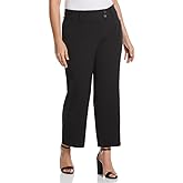 Rafaella Women's Plus Size Gabardine Bootcut Dress Curvy Fit Pants