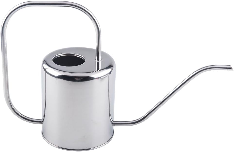 Fasmov 51 Oz Stainless Steel Watering Can Modern Style Watering Pot : Garden & Outdoor