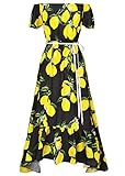 Vintage Retro Women Ladies Floral Off Shoulder Maxi Swing Party Evening Long Dress