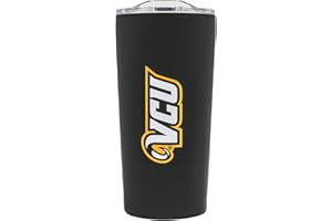 Decorvo Officially Licensed Collegiate Stainless Steel Tumbler - Double Walled Insulated Travel Thermos with Slide Lid - 18 oz (VCU)