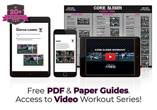 Exercise Sliders for Fitness Strength and Fat Loss. The Ab Workout Equipment for Women and Men Used by Trainers as Core Workout Equipment. Gymnastics Sliders Body Sliders for Working Out on Carpet