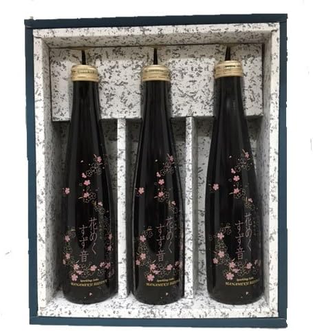 Amazon Co Jp 一ノ蔵 花めくすず音 はなめくすずね 300ml3本化粧箱付 すず音 食品 飲料 お酒