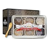 The Infused Sea Salt Sampler - 6 Resuable Tins with Bamboo Spoon - A Gift for Everyone - Hawaiian Bamboo Jade, 5 Pepper, Garlic Medley, Rosemary, and Hawaiian Black Lava - 1/2 oz each (3 oz total)