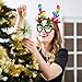 U-Goforst 8 PCS Christmas Holiday Party Fancy Headband Hats Glasses Frames Reindeer Antlers Photo Prop Booth(Christmas A)