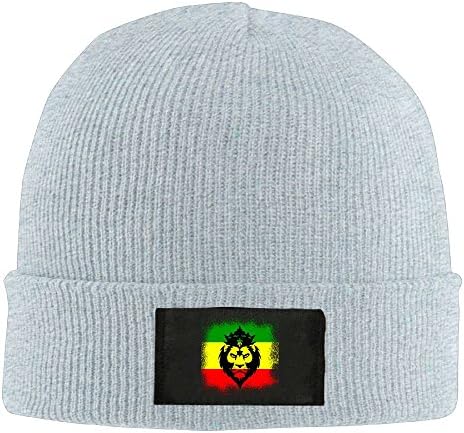 Unisex RASTA FLAG LION HEAD Warm Acrylic Knit Beanie Hat Skull Cap