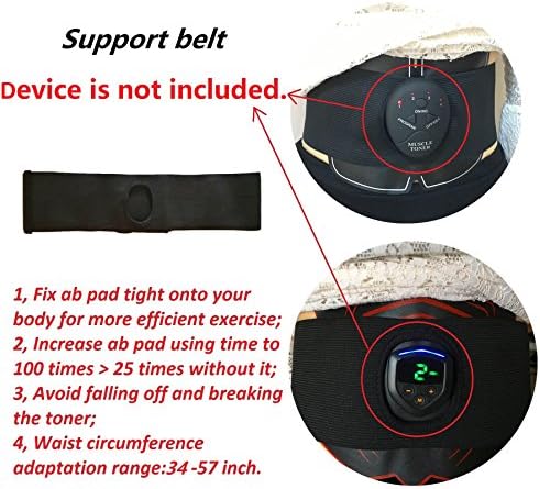MUSCLE TONER ABS STIMULATOR Portable Muscle Trainer with Rhythm &amp; Soft impulse - 6 Modes &amp; 10 levels with Simple Operation - Ultimate abs stimulator for Men Women (Ab band)