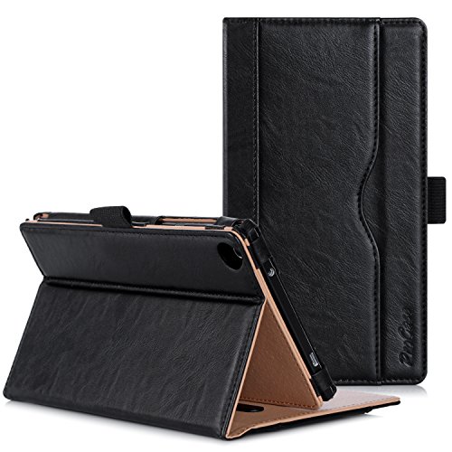 ProCase Lenovo Tab 2 A7-30 Case - Leather Stand Folio Case Cover for Lenovo Tab 2 A7-30 (A3300) 7-Inch Android Tablet, with Multiple Viewing angles, Document Card Pocket (Black)