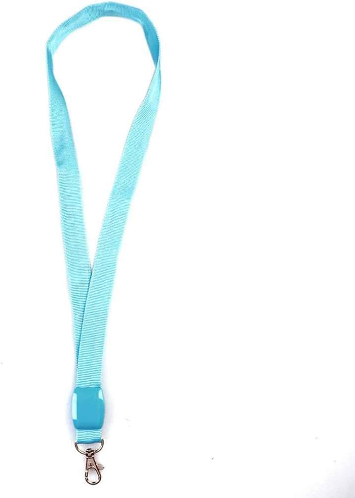 Demino LED Light Up Neck Strap Band Lanyard key chain ID Badge Hanging Lace Rope Blue