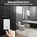 HHGAOKO Wifi Smart Wall Light Switch,Tempered Glass Panel Touch Light Switch 2 Gang 1 Way Switch,Suitable for 1 Gang Wall Box, Timer Function,Wireless Lighting Control (2 Gang Light Switch White)