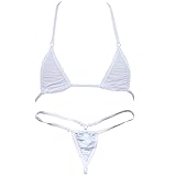 TiaoBug US Women Sliding Top & Thong G-String