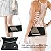 Becko Satin & Matte Wallet and Purse Long Clutch Bag Handbag Card Holder (Black)