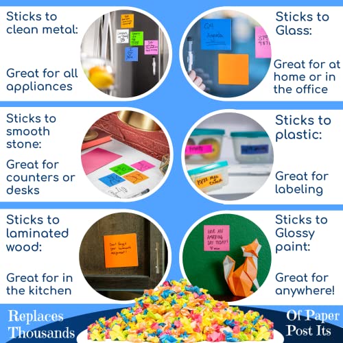 Dry Erase Sticky Notes 30 pack 4x4 Reusable Washable Whiteboard