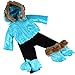 The Queen's Treasures 15 Inch Doll Clothes Designed for Use with Bitty Baby Dolls, Blue Snow Suit Jacket, Pants, Mittens, and Boots, Compatible with American Girl's Bitty Baby Twins