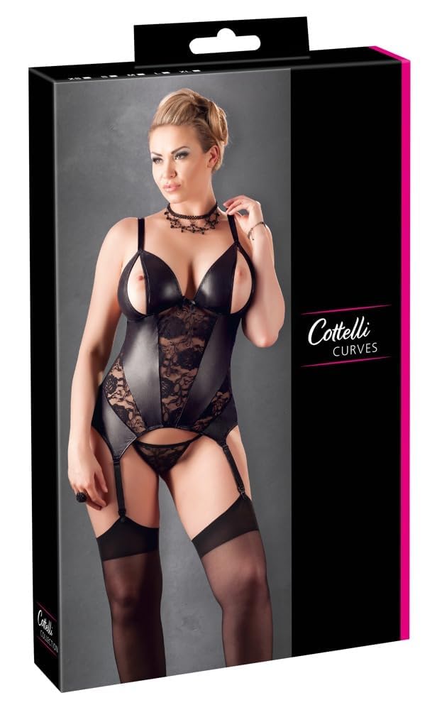 Cottelli Collection 4X-Large Black Open Basque