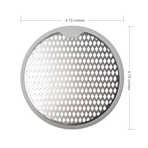 Shower Drain Hair Catcher Trap Mesh Good Grips Easy Clean Drain Protector â€“ Stainless Steel & Silicone by Kindga(1 pack)
