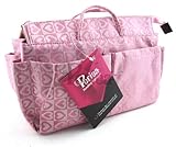 Periea Handbag Organiser 13 Compartments+FREE Key Clip - Pink Hearts - Lucy