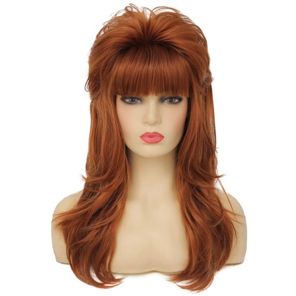 Salaibs Beehive Wig Brown 80s Housewife wigs for Women Bouffant Synthetic Hair Vintage Costume Halloween Wig — image 1