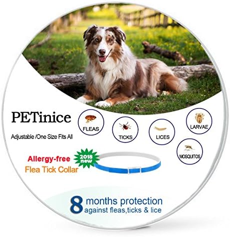 Flea and Tick Prevention for Dogs,Flea Control for Dogs-Prevents,Repels Fleas,Ticks &amp; Lice Waterproof and Adjustable Dog Flea and Tick Control for 8 Month Protection(New Version)