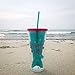Mermaid Insulated Plastic Tumbler Cup: Tri-Coastal Design Reusable Shatterproof Drinking Glass Tumblerswith Lid & Straw - Double Wall BPA Free Dishwasher Safe Glassware Cups - Mermaid Vibes