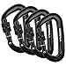 12KN Aluminium Wiregate Carabiners - 4 Pack - Rated 2645 LBS Each – 7075 - VANWALK Lightweight Carabiner Clips for Hammock Climbing Rocking (Orange)