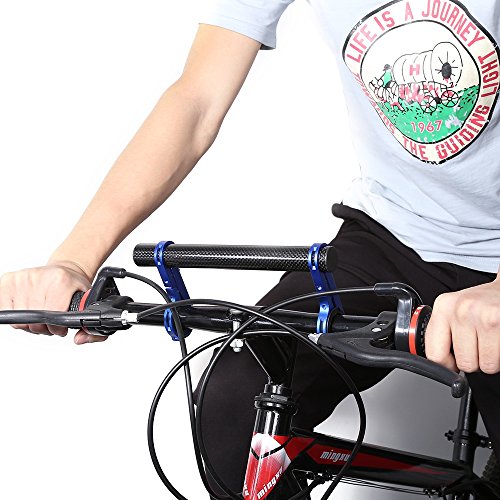 Stylrtop 31.8MM Outdoor Lamp Bicycle Computer Flashlight Double Handlebar Extender Holder (Black) - Thumbnail 3